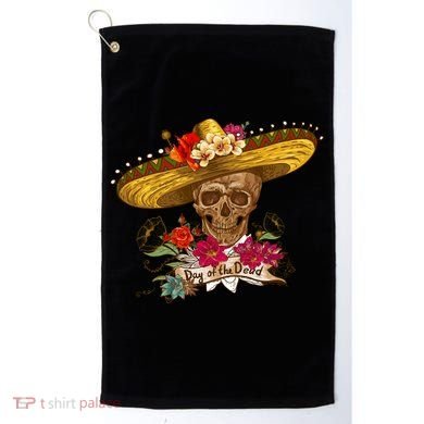 Day Of The Dead Mexican Skull Golf Towel