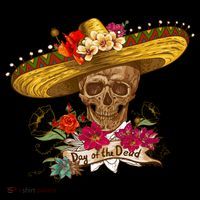 Day Of The Dead Mexican Skull Visor thumb 3