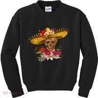 Day Of The Dead Mexican Skull Kids Sweatshirt thumb 0