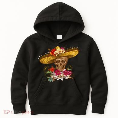 Day Of The Dead Mexican Skull Kids Hoodie
