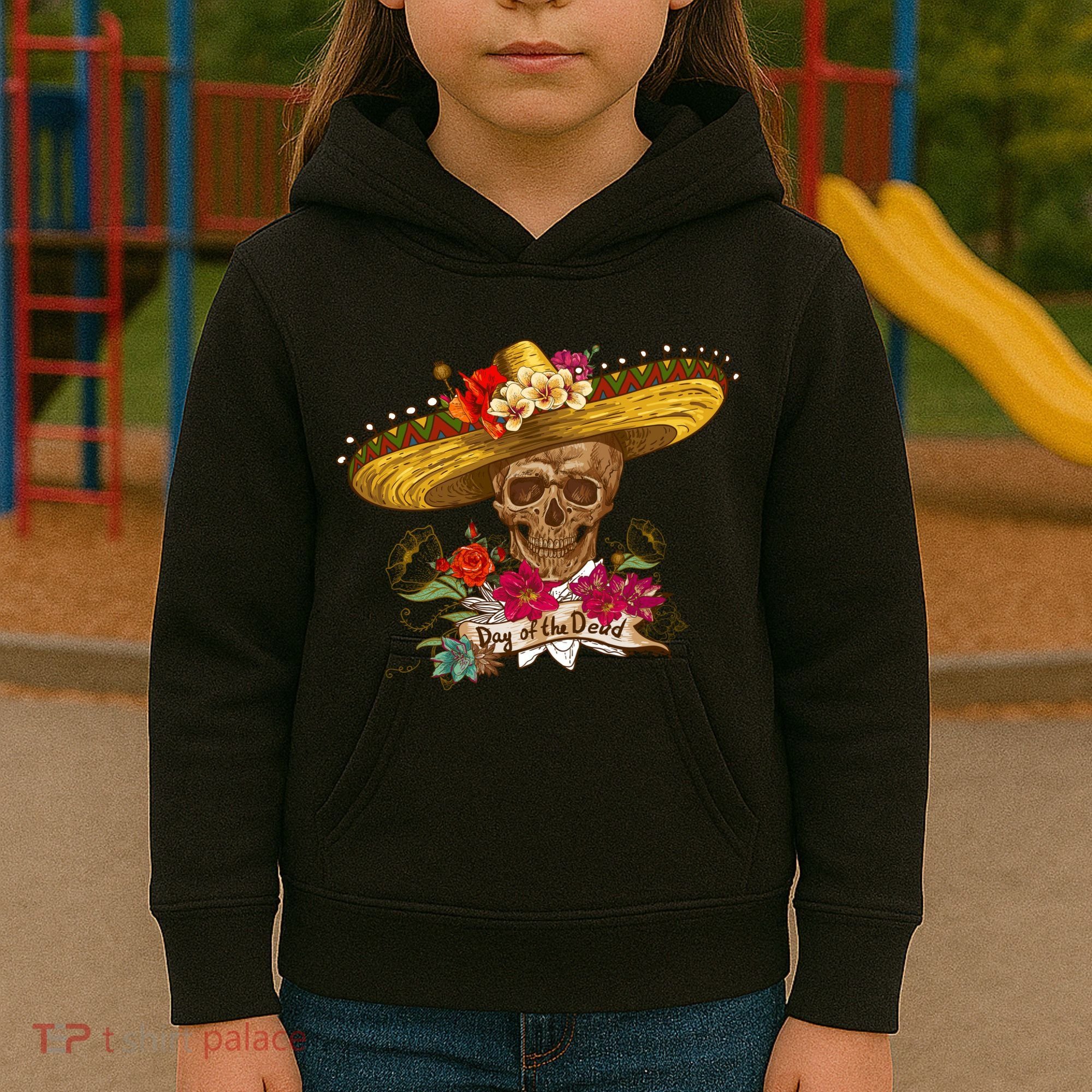 Day Of The Dead Mexican Skull Kids Hoodie