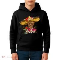 Day Of The Dead Mexican Skull Kids Hoodie thumb 4