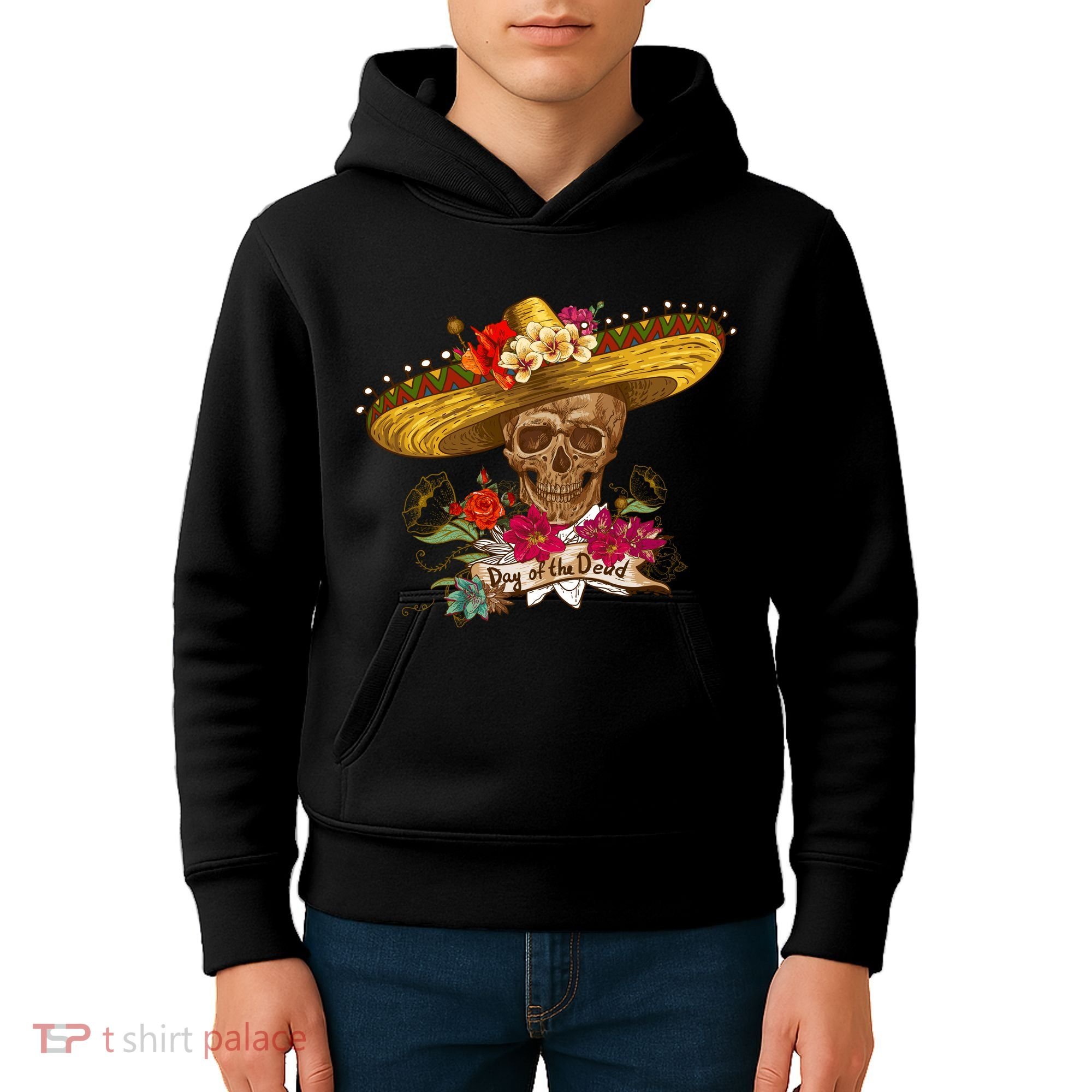 Day Of The Dead Mexican Skull Kids Hoodie
