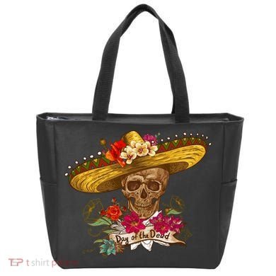 Day Of The Dead Mexican Skull Tote Bag