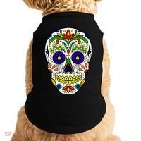 Day of the Dead Skull dia de los Muertos Doggie Tank thumb 0