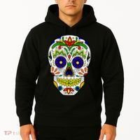 Day of the Dead Skull dia de los Muertos Hoodie thumb 2