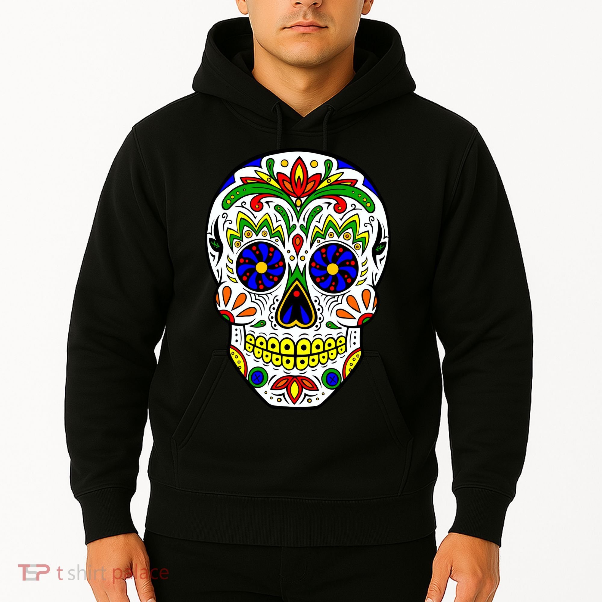 Day of the Dead Skull dia de los Muertos Hoodie
