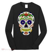Day of the Dead Skull dia de los Muertos Long Sleeve Shirt thumb 0
