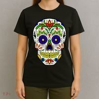 Day of the Dead Skull dia de los Muertos T-Shirt thumb 4