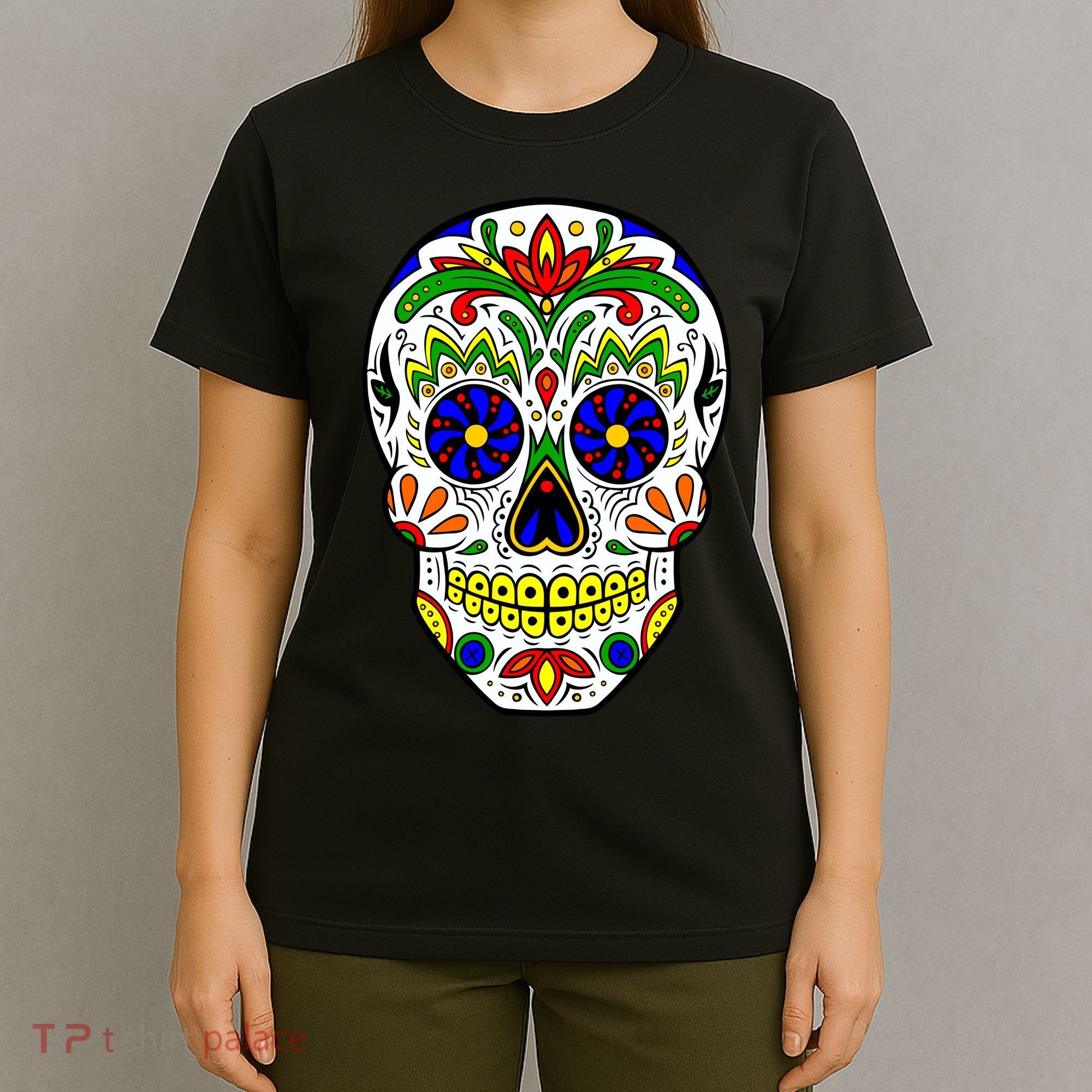 Day of the Dead Skull dia de los Muertos T-Shirt