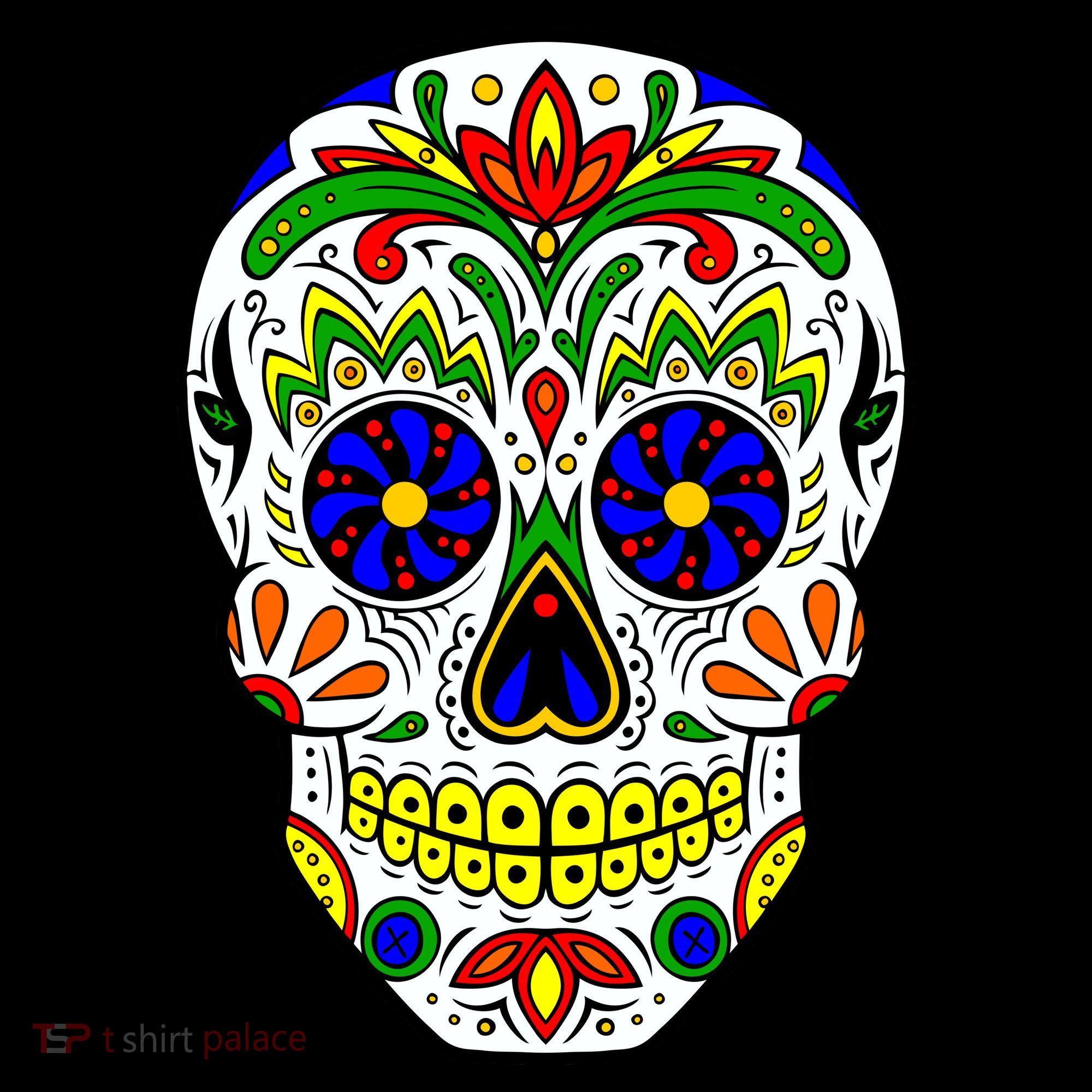 Day of the Dead Skull dia de los Muertos T-Shirt