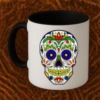 Day of the Dead Skull dia de los Muertos Coffee Mug thumb 2
