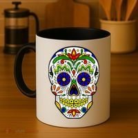 Day of the Dead Skull dia de los Muertos Coffee Mug thumb 4