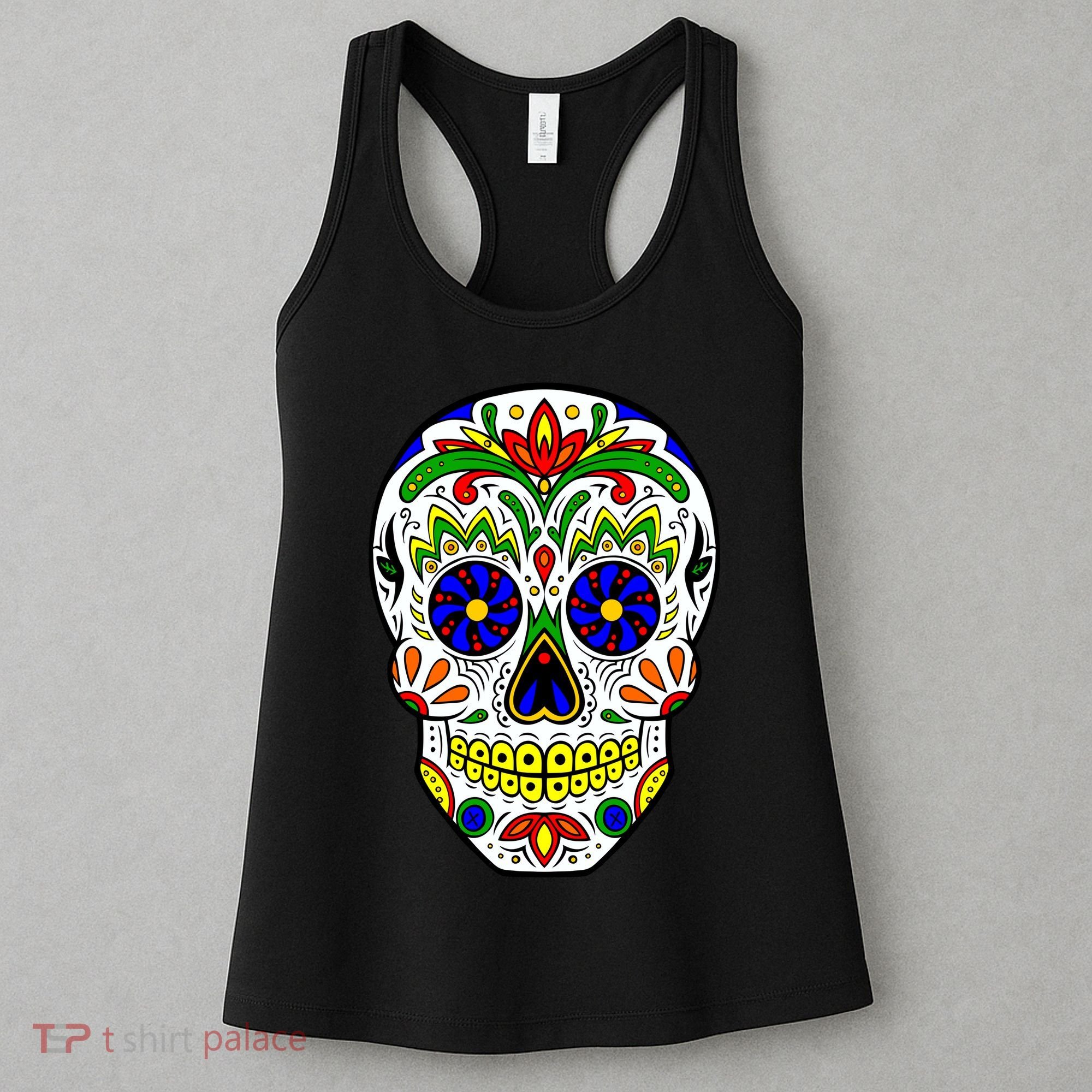 Day of the Dead Skull dia de los Muertos Women's Tank Top