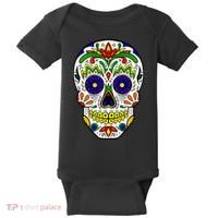 Day of the Dead Skull dia de los Muertos Baby Bodysuit thumb 0