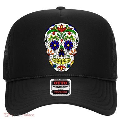 Day of the Dead Skull dia de los Muertos Hat