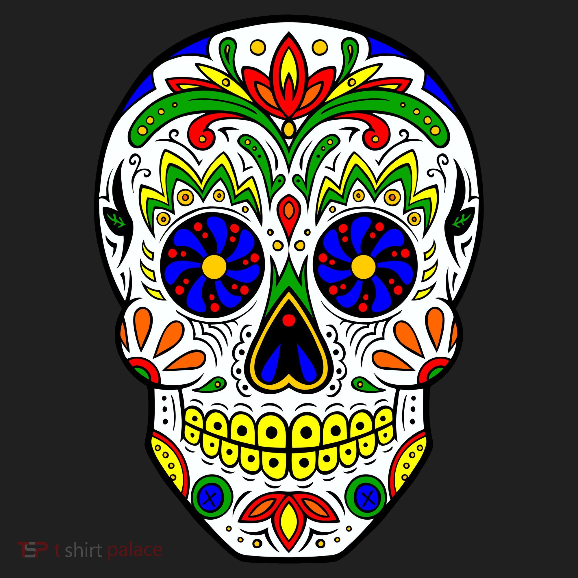 Day of the Dead Skull dia de los Muertos Hat