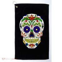 Day of the Dead Skull dia de los Muertos Golf Towel thumb 0