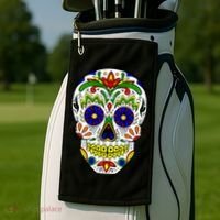 Day of the Dead Skull dia de los Muertos Golf Towel thumb 2