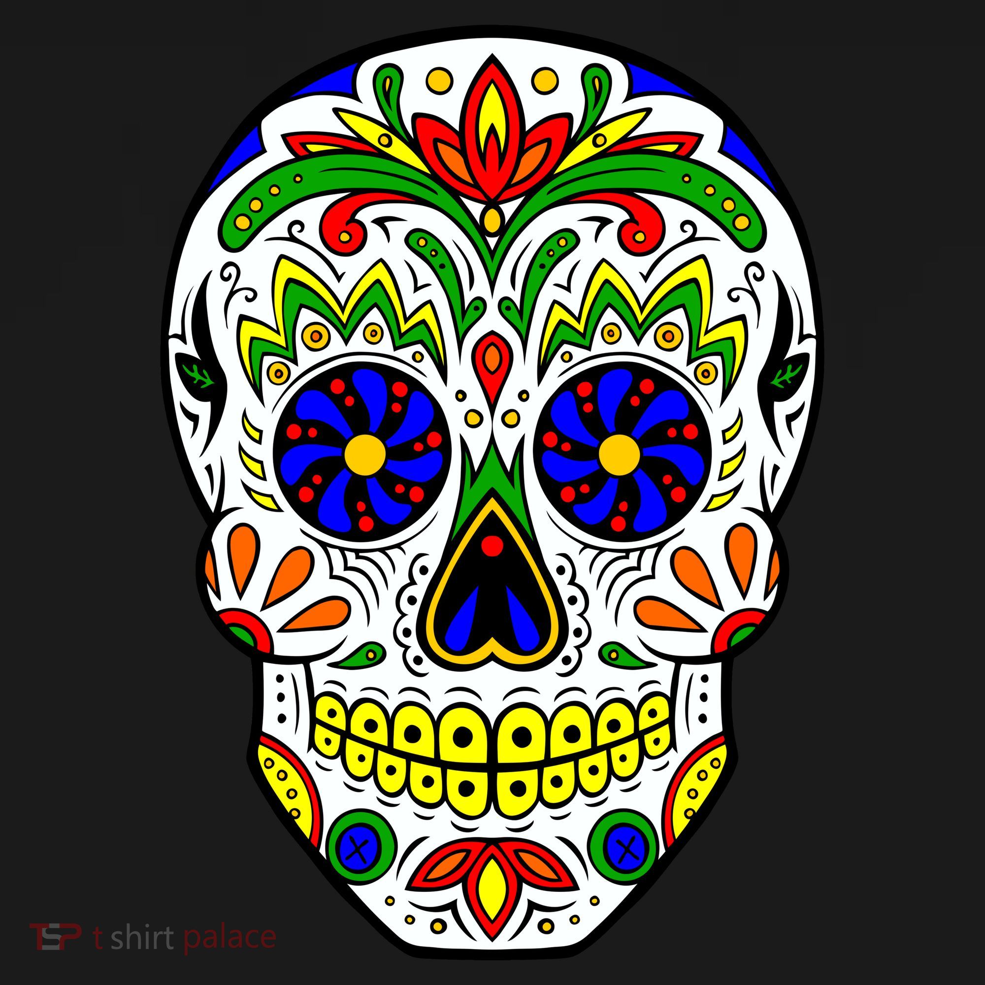 Day of the Dead Skull dia de los Muertos Visor