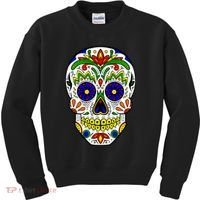 Day of the Dead Skull dia de los Muertos Kids Sweatshirt thumb 0