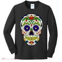Day of the Dead Skull dia de los Muertos Kids Long Sleeve Shirt thumb 0