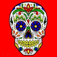 Day of the Dead Skull dia de los Muertos Santa Hat thumb 1