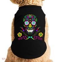 Day of The Dead Skull Flower Glasses Doggie Tank thumb 0