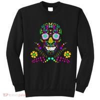 Day of The Dead Skull Flower Glasses Sweatshirt thumb 0