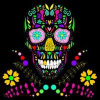 Day of The Dead Skull Flower Glasses Coffee Mug thumb 5