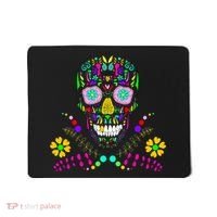 Day of The Dead Skull Flower Glasses Mousepad thumb 0