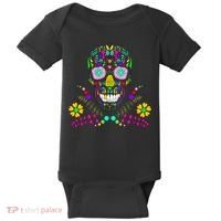 Day of The Dead Skull Flower Glasses Baby Bodysuit thumb 0
