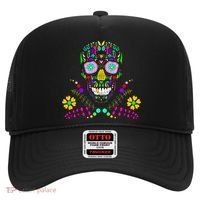 Day of The Dead Skull Flower Glasses Hat thumb 0