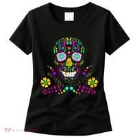 Day of The Dead Skull Flower Glasses Women's T-Shirt thumb 0