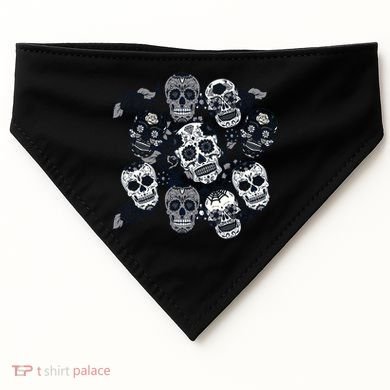 Day Of The Dead Skull Mash Up USA-Made Doggie Bandana