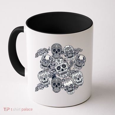 Day Of The Dead Skull Mash Up Coffee Mug
