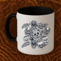 Day Of The Dead Skull Mash Up Coffee Mug thumb 2