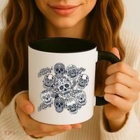 Day Of The Dead Skull Mash Up Coffee Mug thumb 3