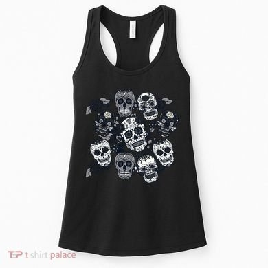Day Of The Dead Skull Mash Up Women's Tank Top