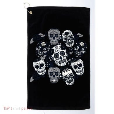 Day Of The Dead Skull Mash Up Golf Towel