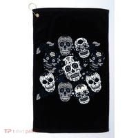 Day Of The Dead Skull Mash Up Golf Towel thumb 0