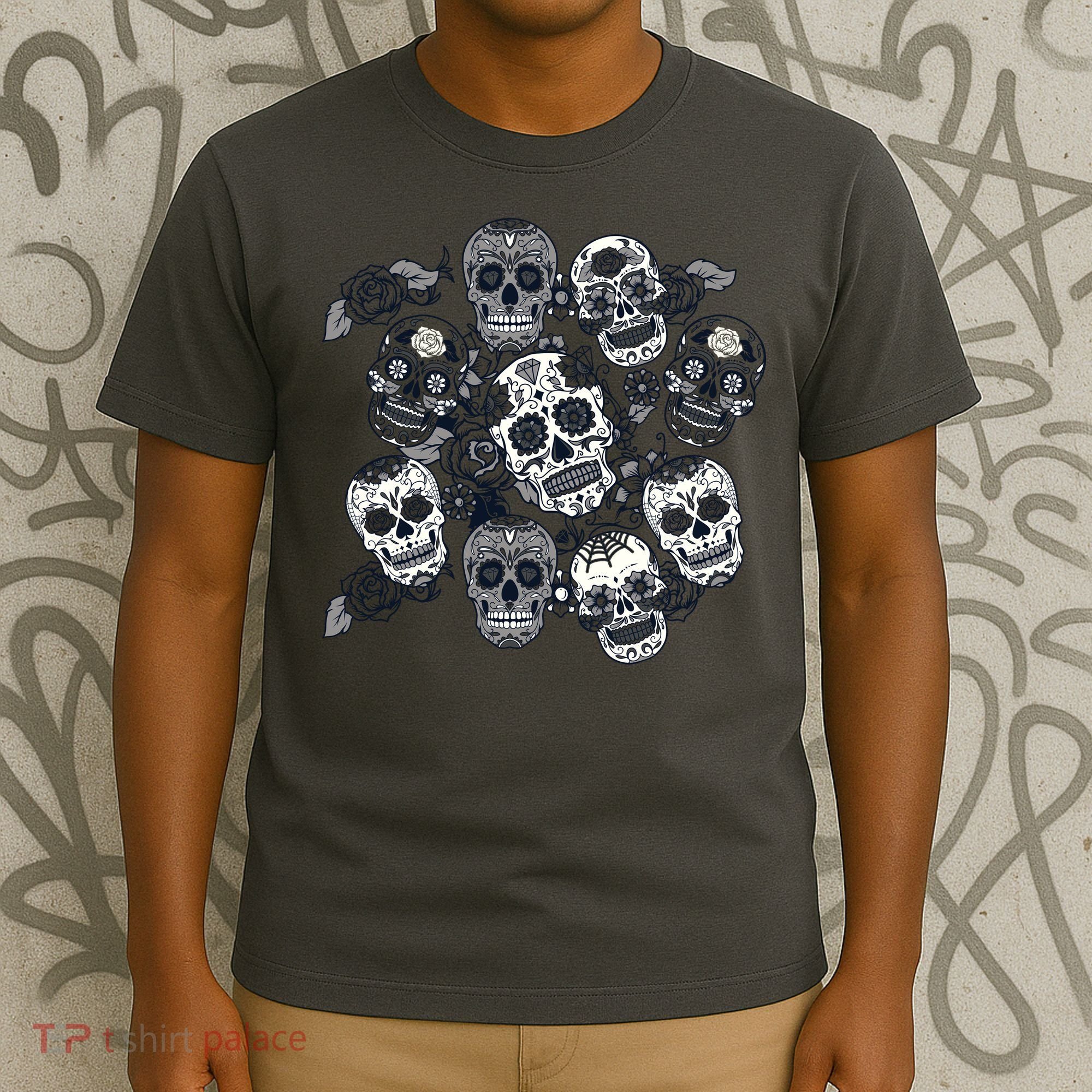 Day Of The Dead Skull Mash Up T-Shirt