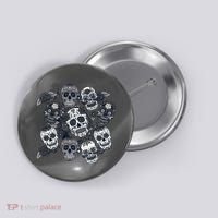 Day Of The Dead Skull Mash Up Button thumb 0