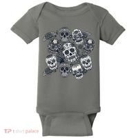 Day Of The Dead Skull Mash Up Baby Bodysuit thumb 0
