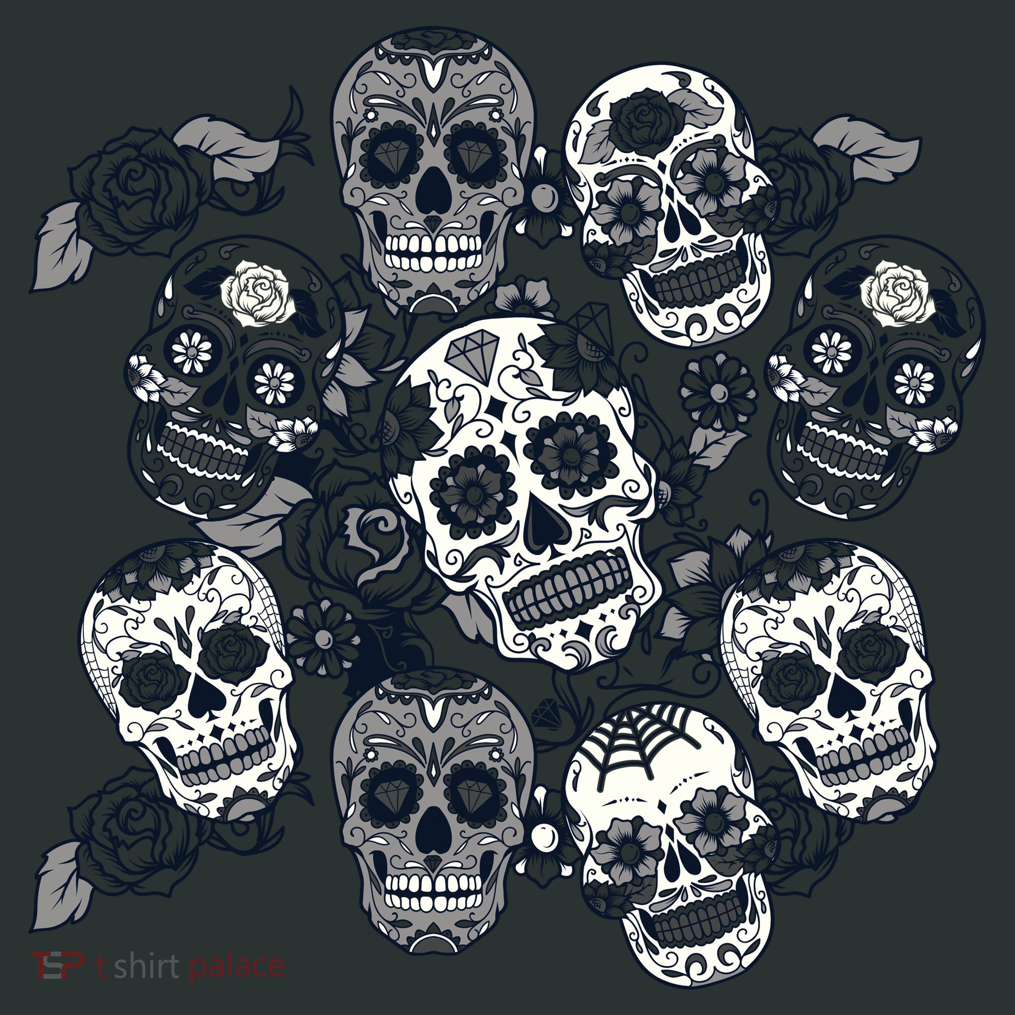 Day Of The Dead Skull Mash Up Toddler T-Shirt
