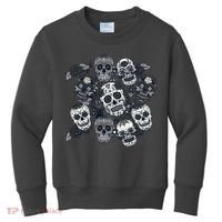Day Of The Dead Skull Mash Up Kids Sweatshirt thumb 0