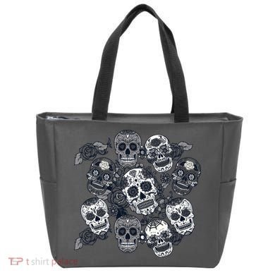 Day Of The Dead Skull Mash Up Tote Bag