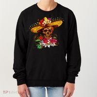 Day of the Dead Sugar Skull Sombrero Women's Sweatshirt thumb 0