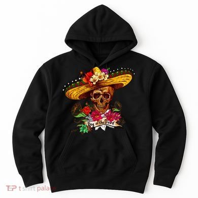 Day of the Dead Sugar Skull Sombrero Hoodie
