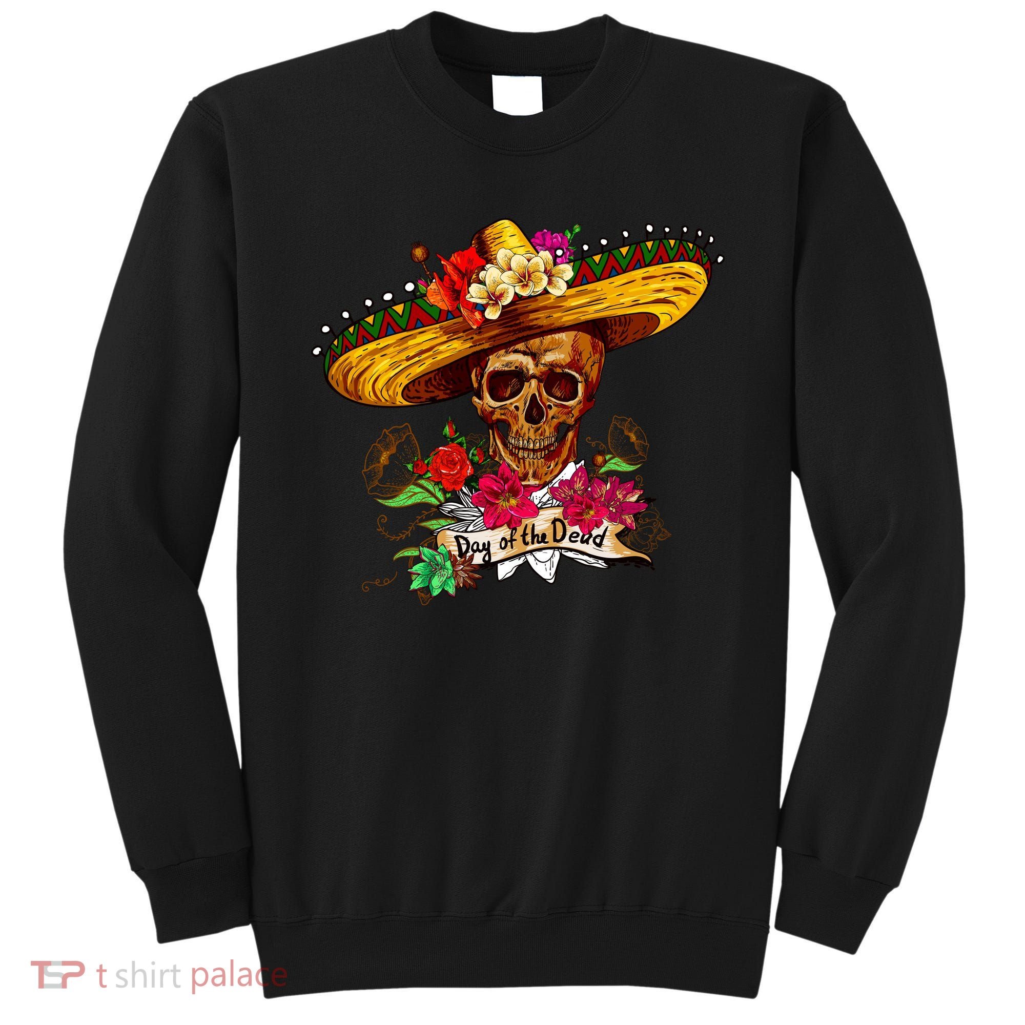 Day of the Dead Sugar Skull Sombrero Sweatshirt